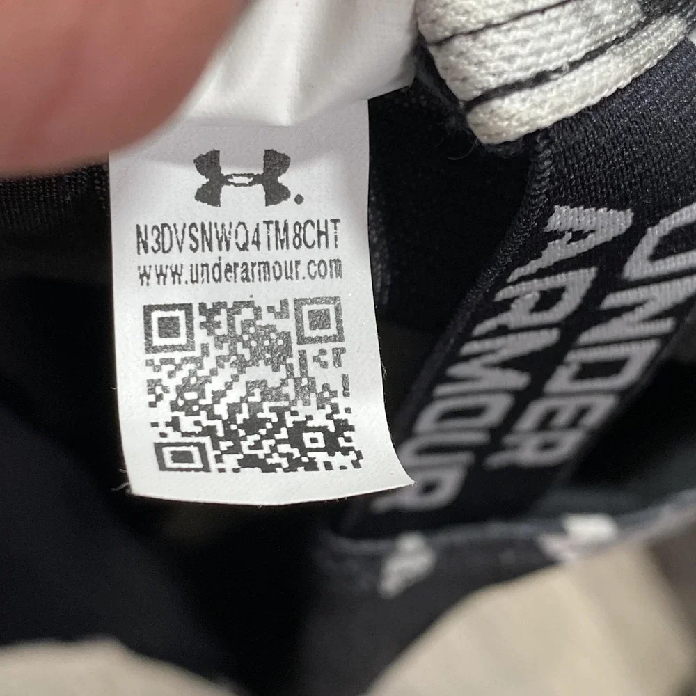 Under Armour Hat Cap Strap Back Youth OSFM Black White Camo Camouflage Polyester